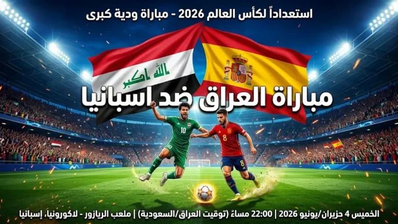 مباراة العراق ضد اسبانيا