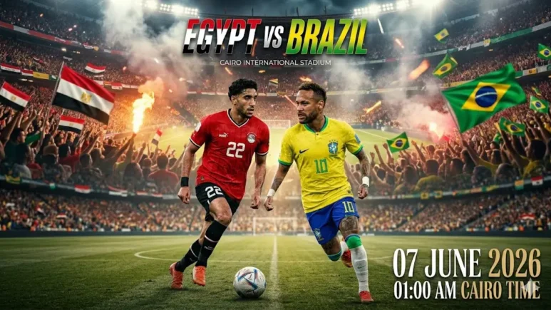 باراة مصر ضد البرازيل
