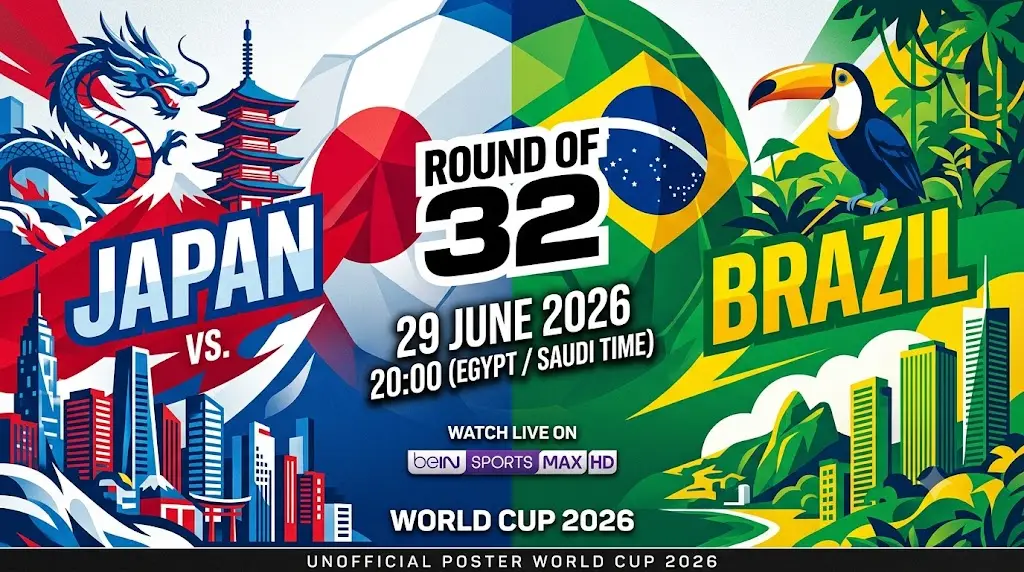 مشاهدة البرازيل ضد اليابان أونلاين